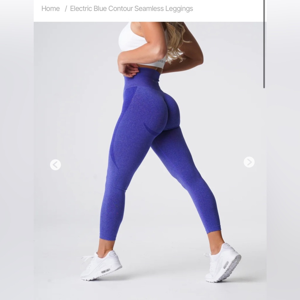 Like New NVGTN Electric Blue Contour Seamless Leggings size Small